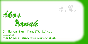 akos manak business card